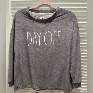 Rae Dunn Gray Crew Neck Sweater - Day Off